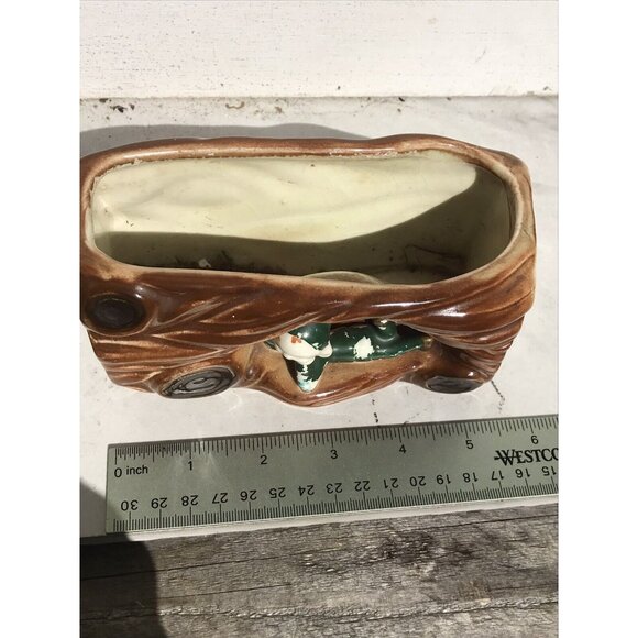 Antq Thames Ceramic Red Pixie Elf MCM 50s Christmas Woodland Planter MCM Lot HTF - Picture 15 of 16